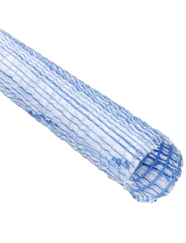 HKSDKABOP Weiche Durchdringung des Bodens durchbohrte Abwass 4 Zoll perforiertes Drainagerohr mit Stahldraht for unterirdische Sickergräben, blau, mehrere Längen(9m/29.5ft) von HKSDKABOP