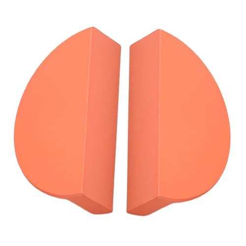 HKSDKABOP Ziehen Sie den versteckten Griff an der Fingerkant Aluminiumlegierung Verdeckter Fingerzug-Schrankgriff Mehrfarbig Mehrere Größen 2er-Pack(Orange,Large Size) von HKSDKABOP