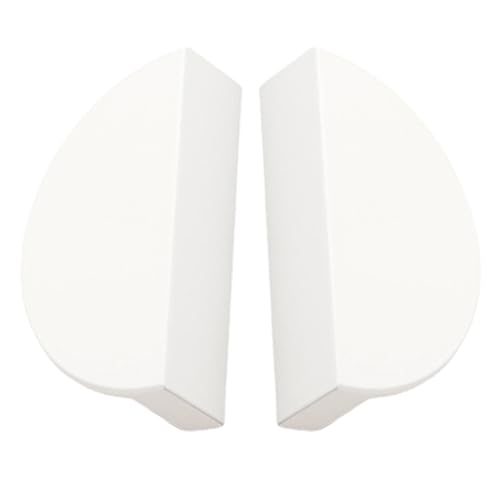 HKSDKABOP Ziehen Sie den versteckten Griff an der Fingerkant Aluminiumlegierung Verdeckter Fingerzug-Schrankgriff Mehrfarbig Mehrere Größen 2er-Pack(White,Small Size) von HKSDKABOP