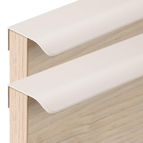 HKSDKABOP Ziehen Sie den versteckten Griff an der Fingerkant Unsichtbare Griffe aus Aluminiumlegierung, 2er-Pack, mehrfarbig, mehrere Größen(Cashmere Grey,Length 120mm) von HKSDKABOP