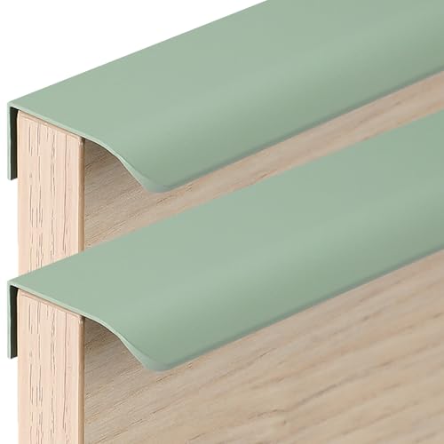 HKSDKABOP Ziehen Sie den versteckten Griff an der Fingerkant Unsichtbare Griffe aus Aluminiumlegierung, 2er-Pack, mehrfarbig, mehrere Größen(Moran Green,Length 200mm) von HKSDKABOP