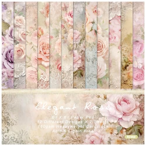 HKSDKABOP Zwischenablage Papierpackung, 24 Stück Scrapbook-Papierbögen, 6 x 6 Zoll, 160 g/m², einseitig, Mehrfarbig, for die Kartenherstellung HKSDKABOP Zwischenablage Papierpackung, 24 Stück Scrapbook-Papierbögen, 6 x 6 Zoll, 160 g/m², einseitig, Mehrfarbig, for die Kartenherstellung von HKSDKABOP
