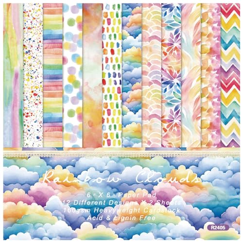 HKSDKABOP Zwischenablage Papierpackung, Aquarell Scrapbook Papierblock 6x6 Zoll Packung 48 Blätter 12 Designs Mehrfarbig Einseitig HKSDKABOP Zwischenablage Papierpackung, Aquarell Scrapbook Papierblock 6x6 Zoll Packung 48 Blätter 12 Designs Mehrfarbig Einseitig von HKSDKABOP