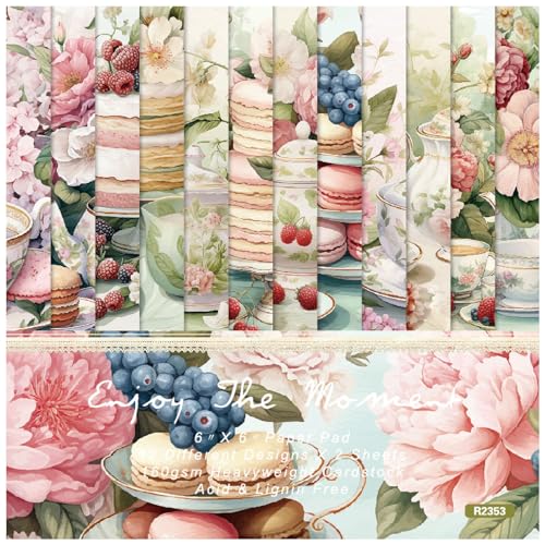 HKSDKABOP Zwischenablage Papierpackung, Scrapbook-Musterpapier, 160 g/m², 24 Stück, 15,2 x 15,2 cm, Mehrfarbig HKSDKABOP Zwischenablage Papierpackung, Scrapbook-Musterpapier, 160 g/m², 24 Stück, 15,2 x 15,2 cm, Mehrfarbig von HKSDKABOP