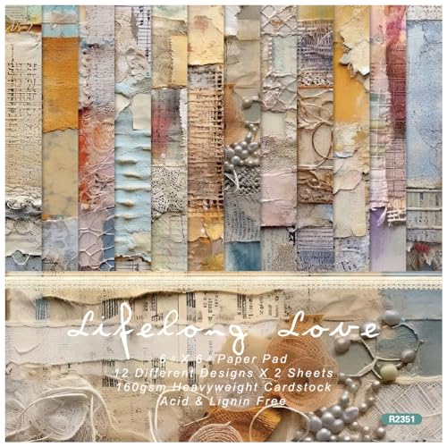 HKSDKABOP Zwischenablage Papierpackung, Scrapbook-Musterpapier, 6 x 6 Zoll, 24er-Pack, Mehrfarbig, 160 g/m², Karton, einseitig HKSDKABOP Zwischenablage Papierpackung, Scrapbook-Musterpapier, 6 x 6 Zoll, 24er-Pack, Mehrfarbig, 160 g/m², Karton, einseitig von HKSDKABOP