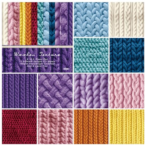HKSDKABOP Zwischenablage Papierpackung, Scrapbook-Papier, Stoffstruktur, einseitig, 15,2 x 15,2 cm, Packung mit 24 Blättern, 12 Designs, 160 g/m² HKSDKABOP Zwischenablage Papierpackung, Scrapbook-Papier, Stoffstruktur, einseitig, 15,2 x 15,2 cm, Packung mit 24 Blättern, 12 Designs, 160 g/m² von HKSDKABOP