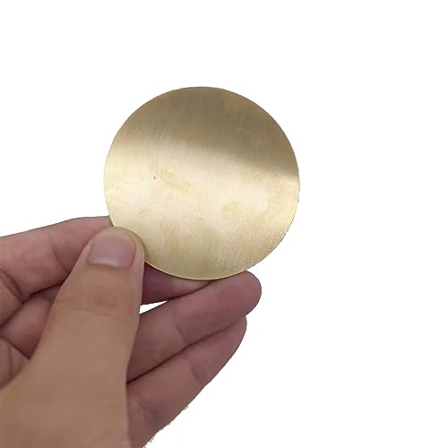 Messing Scheibe Schnittmaterial, Messingplatte H62 Kupferlegierung Runde Scheibe Blech Folie Mehrere Größen 29 Stück(Dia. 200x2mm 1PCS) von HKSDKABOP