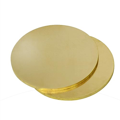 Messing Scheibe Schnittmaterial, Messingplatte H62 Kupferlegierung Runde Scheibe Blech Folie Mehrere Größen 29 Stück(Dia. 50x1.5mm 4PCS) von HKSDKABOP