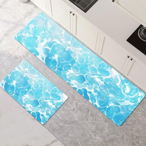 Teppich Küche, Küchenteppich-Set, 2er-Pack, Mehrfarbig, mehrere Größen(100x160cm+100x300cm(39.37x62.99in+39.37x118.11in)) von HKSDKABOP