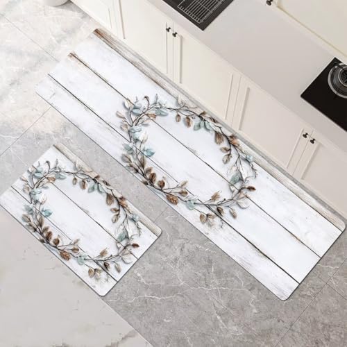 Teppich Küche, Küchenteppich-Set, 2er-Pack, Mehrfarbig, mehrere Größen(70x100cm+70x210cm(27.56x39.37in+27.56x82.68in)) von HKSDKABOP