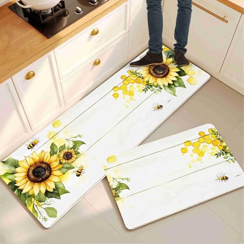 Teppich Küche, Teppich-Set for Küche und Flur, 2er-Pack, Mehrfarbig, mehrere Größen(70x100cm+70x210cm(27.56x39.37in+27.56x82.68in)) von HKSDKABOP