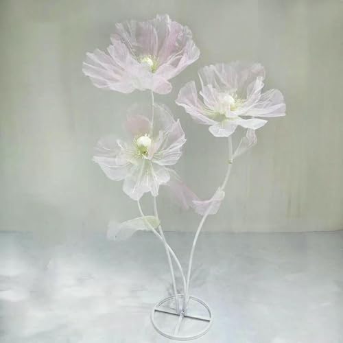 Vase mit künstlichen Blumen, 170cm Hochzeitsdeko Simulationsblume Seide Gartendekoration Gefälschte Blumen Dekorative Fensterdekoration Künstliche Blumen(Gradient Green Pink) von HKSDKABOP