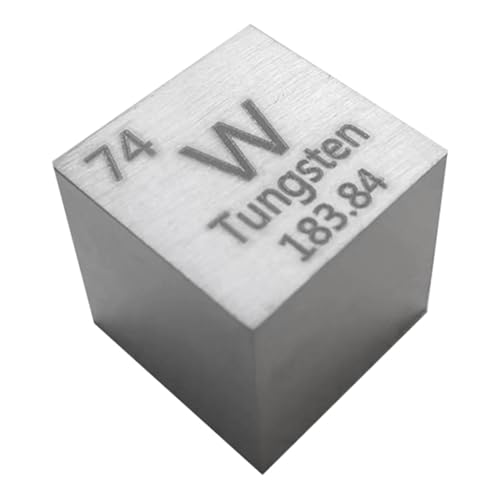 hochdichte Elemente Nickel-Cube, Wolfram-Metallelementwürfel for den naturwissenschaftlichen Unterricht und Elementsammlungen in mehreren Größen(10x10x10mm) von HKSDKABOP