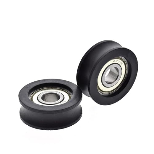 HKVTVCYPYA 10 stücke U Nut Kunststoff Beschichtet Lager 6201 12 * 44 * 16mm POM Nylon Pulley Rad Scheibe Track Guide roller(Svart) von HKVTVCYPYA