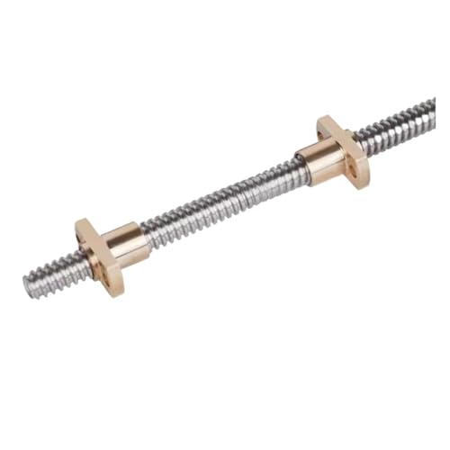 HKVTVCYPYA 1PC T20 Blei Schraube Rechts-links Länge 100-600mm 4mm Mit Muttern Messing H Flansch Mutter for 3D Drucker Teil(Lead 4mm (H Nut)-500mm) von HKVTVCYPYA
