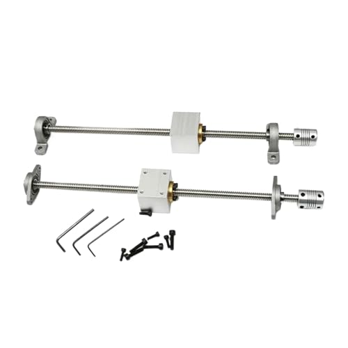 HKVTVCYPYA 3D-Drucker CNC T8 Schraubensatz Horizontale Stange oder vertikale Steigung 2 mm Blei 8 mm Länge 100 mm-600 mm(Lead 12mm KP Set-300mm) von HKVTVCYPYA