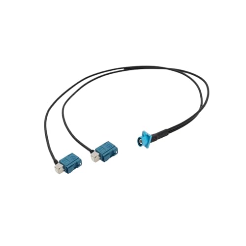 HKVTVCYPYA Auto GPS Antenne Splitter Kabel for Android Bildschirm Audio Fakra Z 1xMale Zu 2xFemale Rechten Winkel Y Typ RG174(Z M to ZF90 ZF90-3M) von HKVTVCYPYA