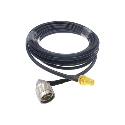 HKVTVCYPYA LMR200 SMA-Stecker auf N-Rechtswinkel-Koaxialkabel mit geringem Verlust for 4G LTE Wireless Router Gateway Cellular ADS-B Radio(N M90 to RPSMA F-15M) von HKVTVCYPYA