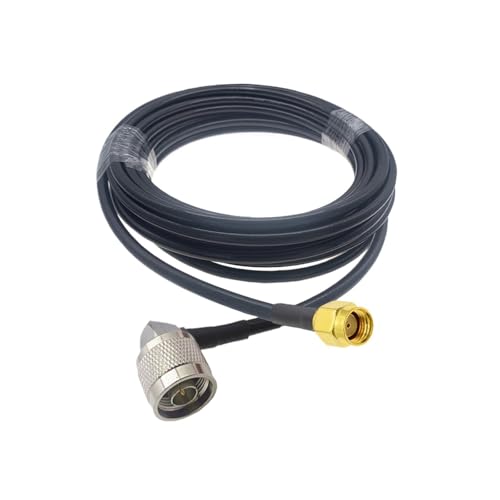 HKVTVCYPYA LMR200 SMA-Stecker auf N-Rechtswinkel-Koaxialkabel mit geringem Verlust for 4G LTE Wireless Router Gateway Cellular ADS-B Radio(N M90 to RPSMA M-15M) von HKVTVCYPYA
