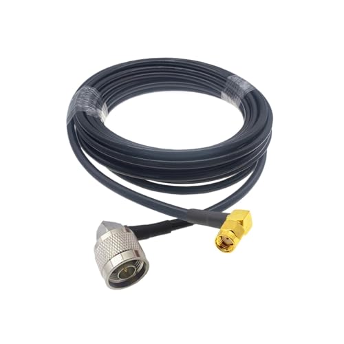 HKVTVCYPYA LMR200 SMA-Stecker auf N-Rechtswinkel-Koaxialkabel mit geringem Verlust for 4G LTE Wireless Router Gateway Cellular ADS-B Radio(N M90 to RPSMA M90-30M) von HKVTVCYPYA