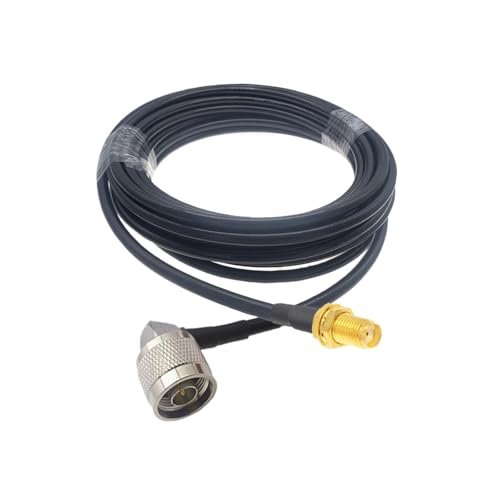 HKVTVCYPYA LMR200 SMA-Stecker auf N-Rechtswinkel-Koaxialkabel mit geringem Verlust for 4G LTE Wireless Router Gateway Cellular ADS-B Radio(N M90 to SMA F-25M) von HKVTVCYPYA