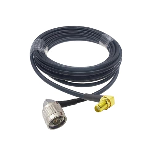 HKVTVCYPYA LMR200 SMA-Stecker auf N-Rechtswinkel-Koaxialkabel mit geringem Verlust for 4G LTE Wireless Router Gateway Cellular ADS-B Radio(N M90 to SMA F90-1M) von HKVTVCYPYA
