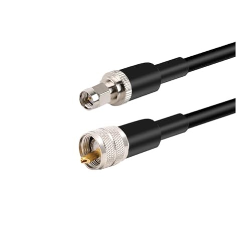 HKVTVCYPYA PL259 UHF-Stecker auf SO239-Buchse LMR400-Kabel 50Ohm 50-7 HF-Koaxial-Verlängerungsbrücke(SMA M to UHF M-10M) von HKVTVCYPYA