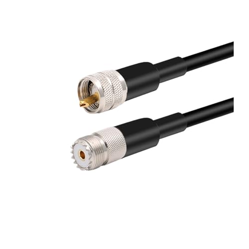 HKVTVCYPYA PL259 UHF-Stecker auf SO239-Buchse LMR400-Kabel 50Ohm 50-7 HF-Koaxial-Verlängerungsbrücke(UHF M to UHF F-2M) von HKVTVCYPYA