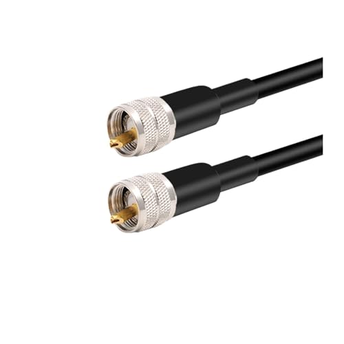 HKVTVCYPYA PL259 UHF-Stecker auf SO239-Buchse LMR400-Kabel 50Ohm 50-7 HF-Koaxial-Verlängerungsbrücke(UHF M to UHF M-50CM) von HKVTVCYPYA