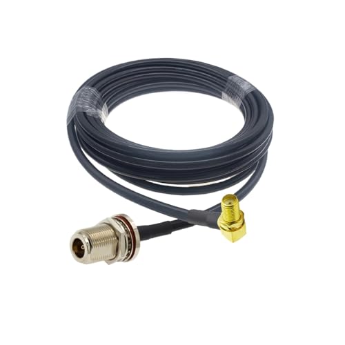 HKVTVCYPYA SMA-Stecker auf N-Stecker, rechtwinklig, verlustarm, LMR200-Koaxialkabel, Jumper for 4G LTE Wireless Router Gateway, Mobilfunk, ADS-B-Radio(WP N F to SMA F90-30M) von HKVTVCYPYA