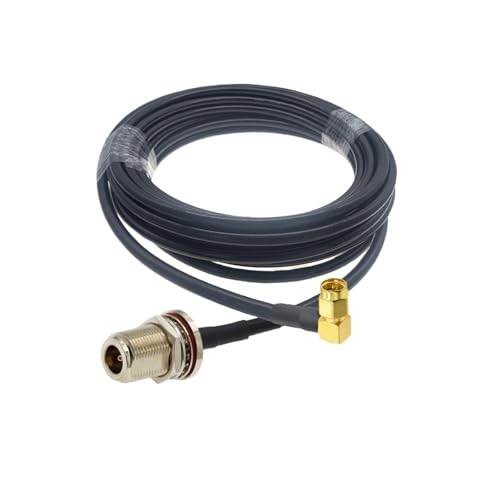 HKVTVCYPYA SMA-Stecker auf N-Stecker, rechtwinklig, verlustarm, LMR200-Koaxialkabel, Jumper for 4G LTE Wireless Router Gateway, Mobilfunk, ADS-B-Radio(WP N F to SMA M90-20M) von HKVTVCYPYA