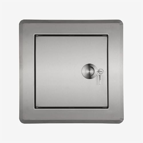 Wäscheschacht-Einwurftür Klappe Deckel QUATTRO (Edelstahl) von HKW