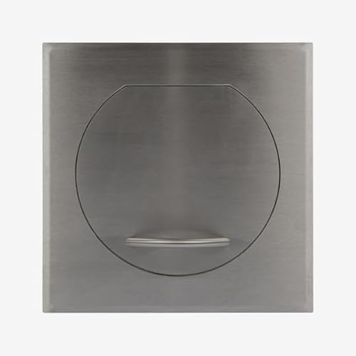 Wäscheschacht-Einwurftür Klappe Deckel STYLO SQUARE S (Edelstahl) Ø 250 mm von HKW
