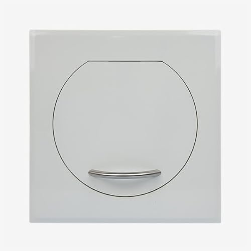 Wäscheschacht-Einwurftür Klappe Deckel STYLO SQUARE S (Weiß) Ø 250 mm von HKW