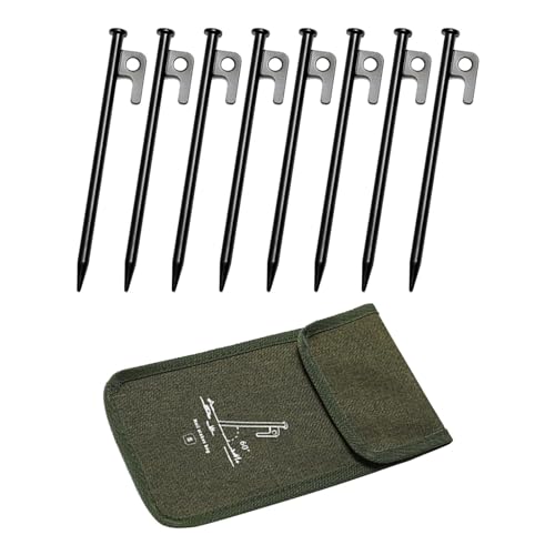 8 Stück Zeltheringe Stabile Stahl-Metallpfähle für Boden für Ausflug Picknick Camping Länge 20 cm Schwarz 8 Stück Zeltheringe Stabile Stahl-Metallpfähle für Boden für Ausflug Picknick Camping Länge 20 cm Schwarz von HKWFKAWA