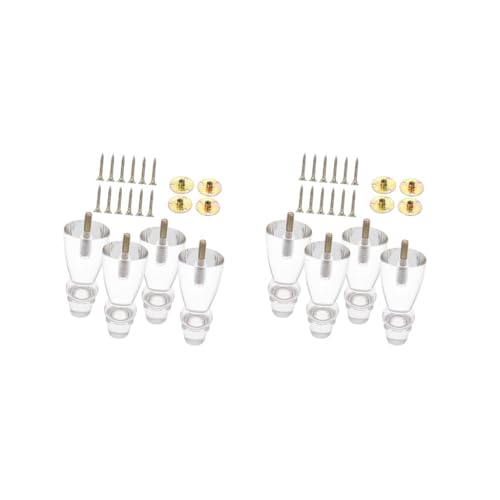 HKWFKAWA Möbelbeine aus Acryl, 10,2 cm, für Kommode, Bank, Nachttisch, 2 Stück von HKWFKAWA