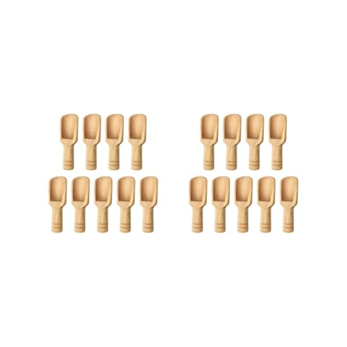 Mini-Holzlöffel, glatte Oberfläche, Kaffeelöffel für Büro, Kochen, Teehaus, 2er-Set, 9 Stück von HKWFKAWA