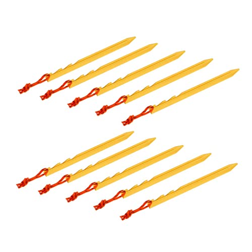 Zeltheringe aus Aluminiumlegierung, für Outdoor-Camping, Gelb, 10 Stück Zeltheringe aus Aluminiumlegierung, für Outdoor-Camping, Gelb, 10 Stück von HKWFKAWA