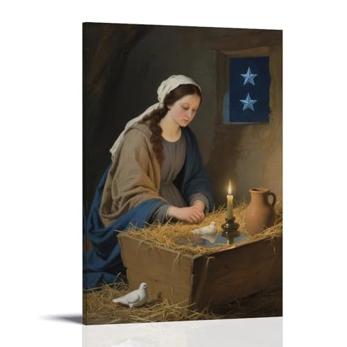 HKXXMTQMM Mary by Simple Manger, Hay Inside-Wandkunst, modernes Wandbild, dekoratives Wandbild, 20 x 30 cm HKXXMTQMM Mary by Simple Manger, Hay Inside-Wandkunst, modernes Wandbild, dekoratives Wandbild, 20 x 30 cm von HKXXMTQMM