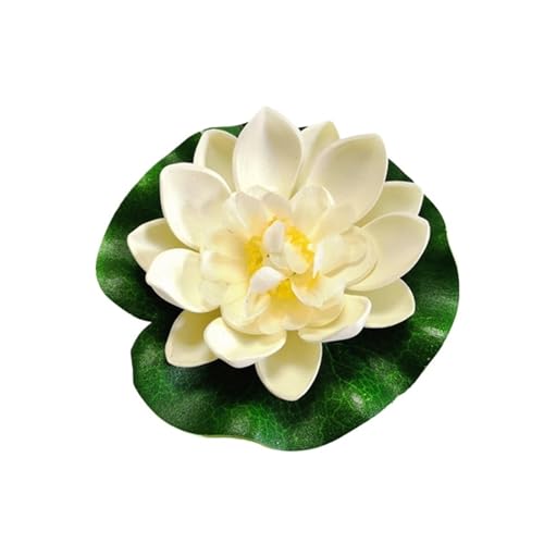 HKYBCF 10/18 cm schwimmende Lotus-Künstliche Blume, lebensechte Seerose, Mikrolandschaft for Hochzeit, Teich, Garten, Zuhause, gefälschte Lotuspflanze(A-10cm) von HKYBCF