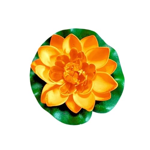 HKYBCF 10/18 cm schwimmende Lotus-Künstliche Blume, lebensechte Seerose, Mikrolandschaft for Hochzeit, Teich, Garten, Zuhause, gefälschte Lotuspflanze(B-10cm) von HKYBCF