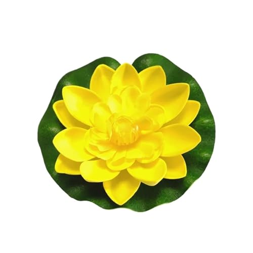 HKYBCF 10/18 cm schwimmende Lotus-Künstliche Blume, lebensechte Seerose, Mikrolandschaft for Hochzeit, Teich, Garten, Zuhause, gefälschte Lotuspflanze(G-10cm) von HKYBCF