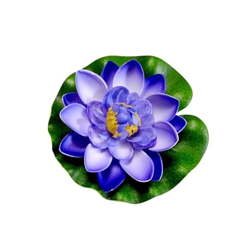 HKYBCF 10/18 cm schwimmende Lotus-Künstliche Blume, lebensechte Seerose, Mikrolandschaft for Hochzeit, Teich, Garten, Zuhause, gefälschte Lotuspflanze(H-10cm) von HKYBCF
