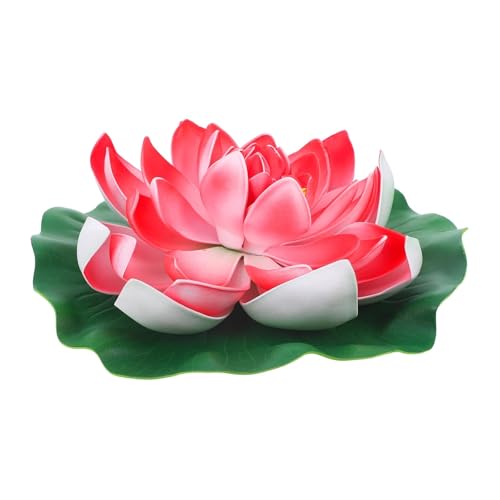 HKYBCF 1Pc Rot Simulation Lotus Blume Künstliche Seerose Schwimmenden Teich Decor 28cm Eva Material HKYBCF 1Pc Rot Simulation Lotus Blume Künstliche Seerose Schwimmenden Teich Decor 28cm Eva Material von HKYBCF