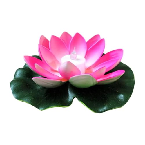 HKYBCF Lichtsimulation Lotus Gartendekoration Schwimmende Lotusblume Blumenlampe Schwimmendes Lotuslicht Seerose Gefälschte Pflanze(Gradient Color) von HKYBCF