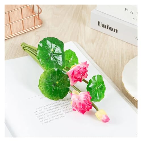 Künstliche Seerose 27 cm lange Lotus-weiß-rosa künstliche Blume, lebensechte Seerose, Mikrolandschaft for Hochzeit, Teich, Garten, künstliche Pflanzen, Dekoration ( Color : Rose red , Size : 27cm long Künstliche Seerose 27 cm lange Lotus-weiß-rosa künstliche Blume, lebensechte Seerose, Mikrolandschaft for Hochzeit, Teich, Garten, künstliche Pflanzen, Dekoration ( Color : Rose red , Size : 27cm long von HKYBCF