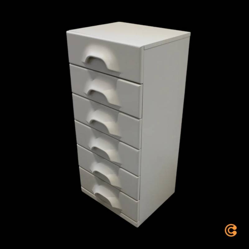 B-Ware H Kliving Kommode Sideboard 6 Schubladen Cream Sungkai Siehe Text/Foto von HKliving