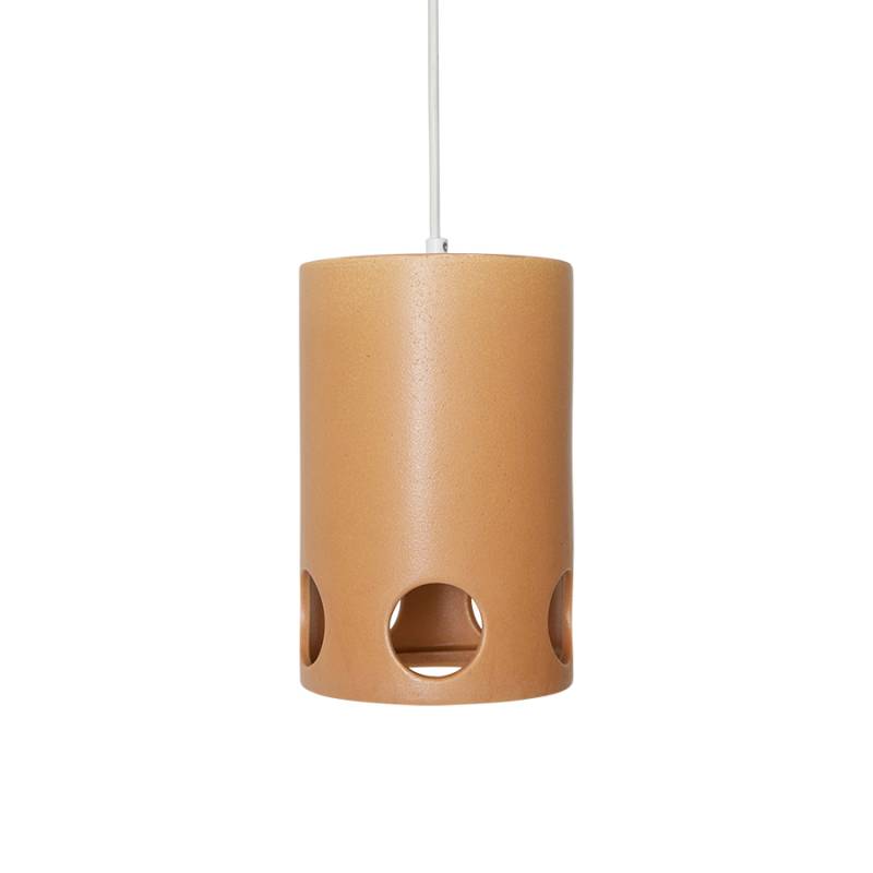 B-Ware H Kliving Pendelleuchte Lampe Keramik Hängelampe Hängeleuchte Leuchte ø15cm Peach von HKliving