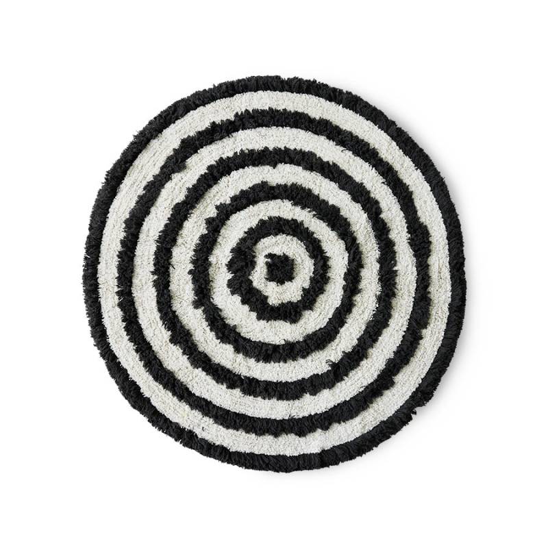 H Kliving Runde Badezimmermatte Badteppich Badmatte Bad Matte ø 120 Cm Monochrome B-Ware von HKliving