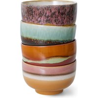 HKliving - 70's Schalen Nudel, Ø 13,5 cm, geyser (4er-Set) von HKliving